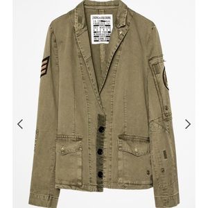 Virginia Grunge SPI - size Small - Khaki // Zadig & Voltaire